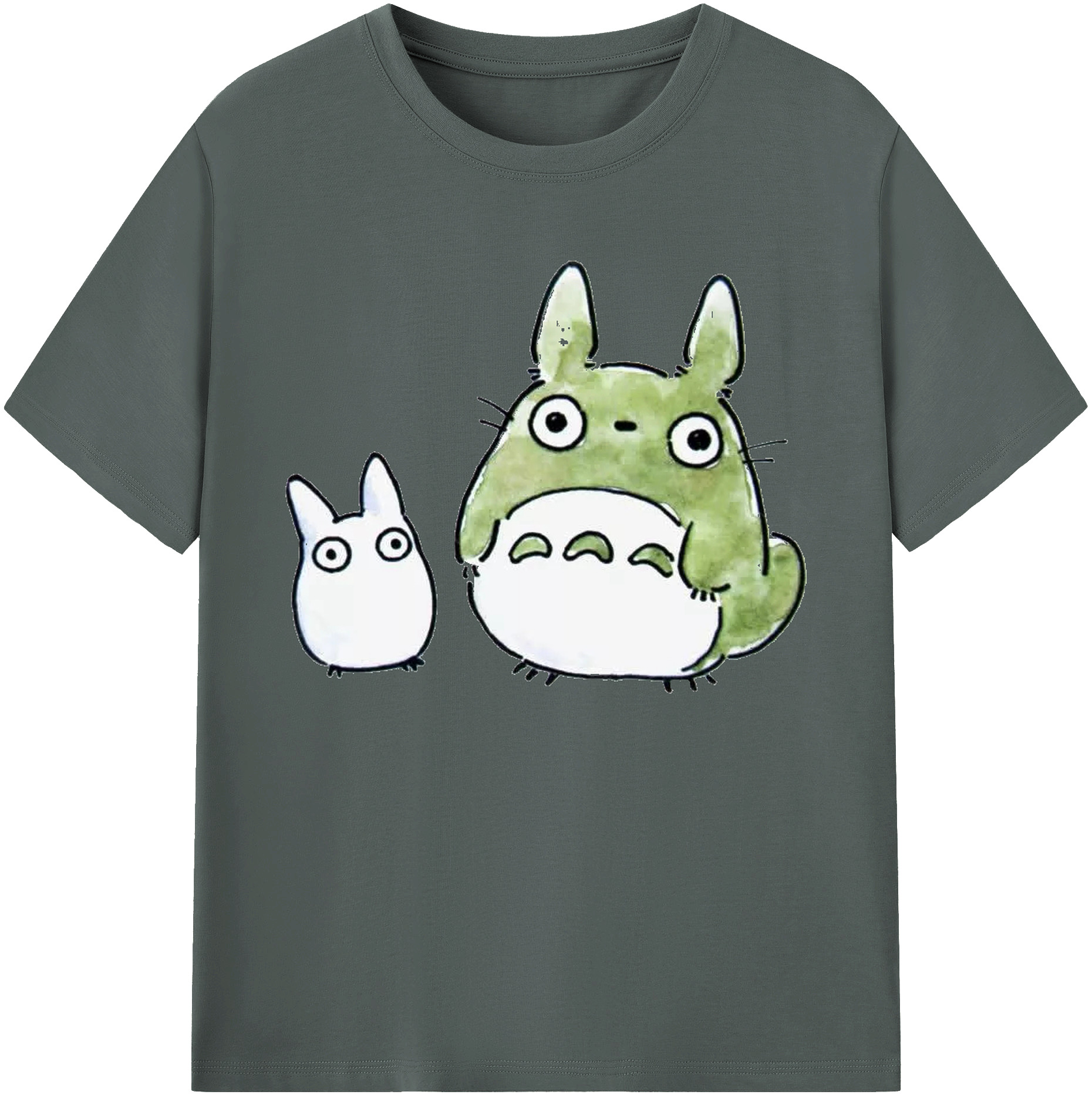 （画像用） となりのトトロ 草壁メイ 草壁サツキ My Neighbor Totoro Satsuki Kusakabe Mei Kusakabe 綿100％ メンズ半袖Tシャツ｜肌触りやわらか＆通気性